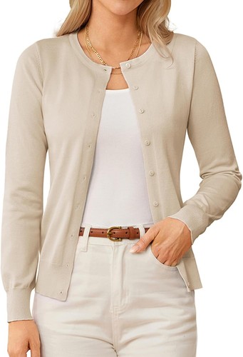 Women knit cardigan sweater - knit,
